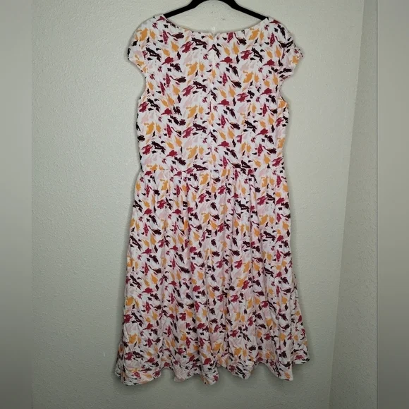 Wayward Fancies eShakti Cap Sleeve V-Neck Midi Dress Size 1X - Picture 5 of 8